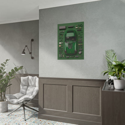 Green Classic Porsche Rolled Poster