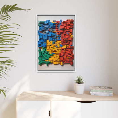 LEGO Blocks Framed Canvas