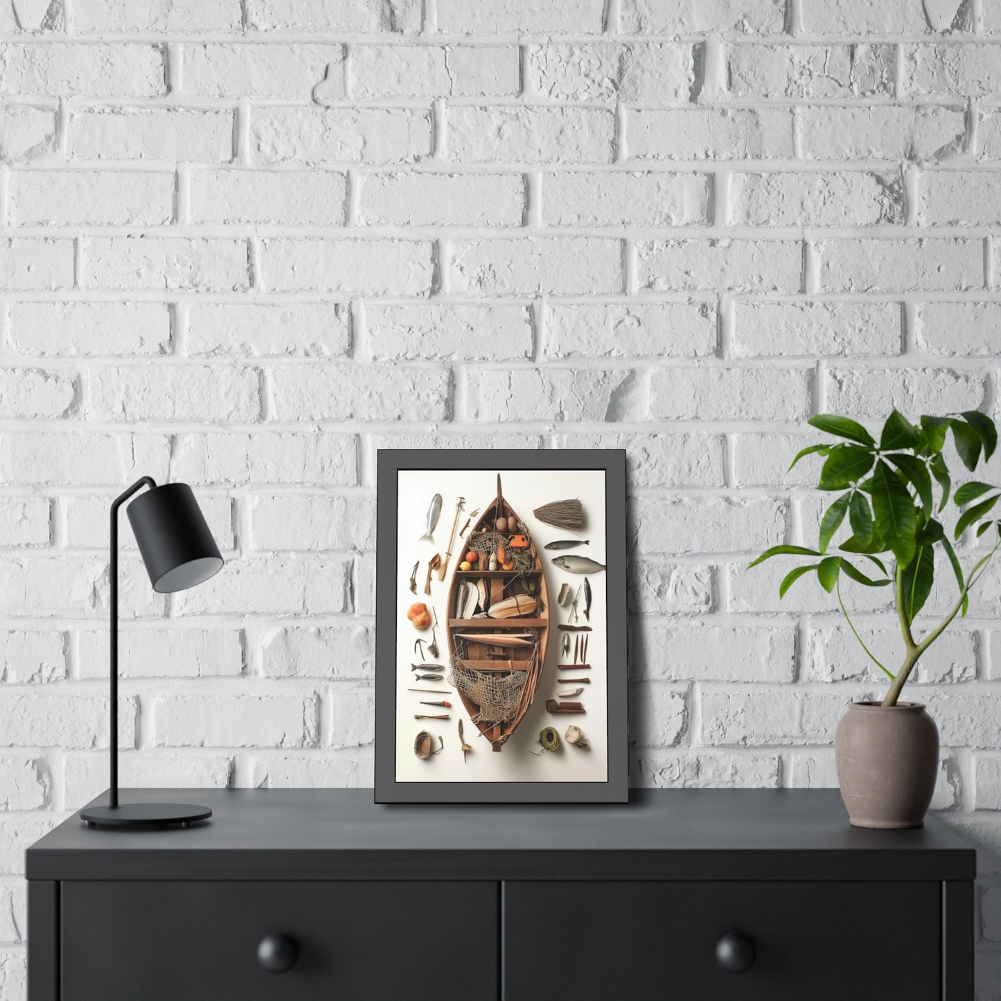 Fisher Boat Framed Poster US