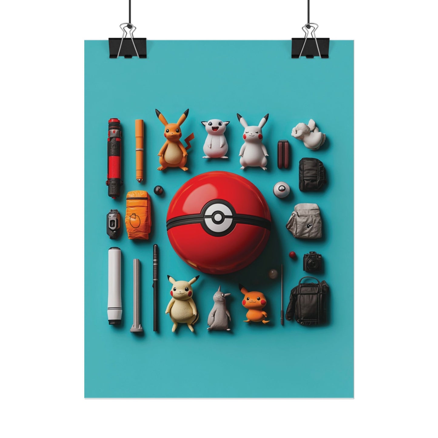 Pokemon kit Rolled Poster