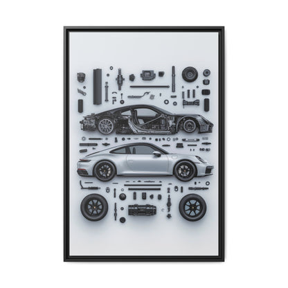 Porsche 911 992 Framed Canvas
