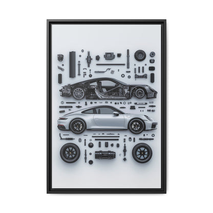 Porsche 911 992 Framed Canvas