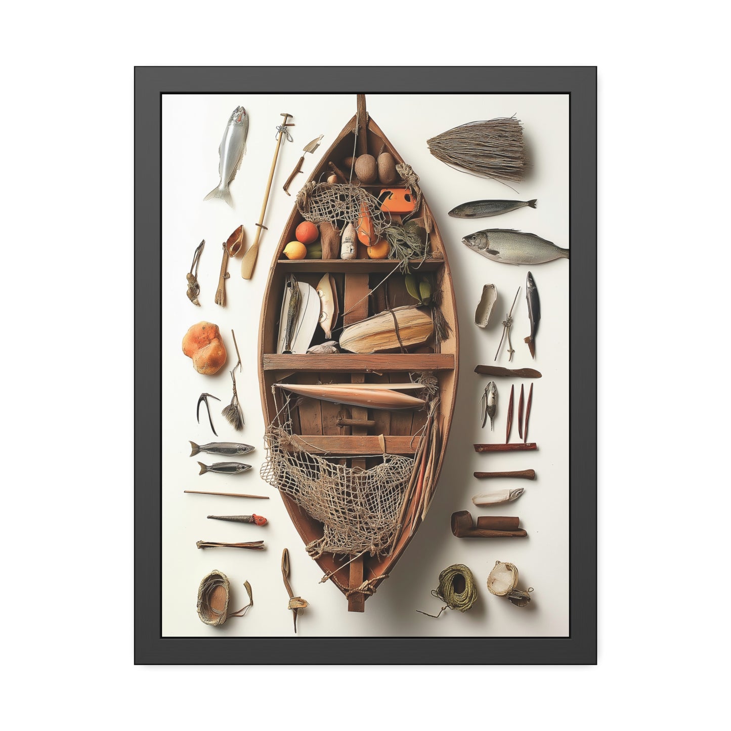 Fisher Boat Framed Poster US