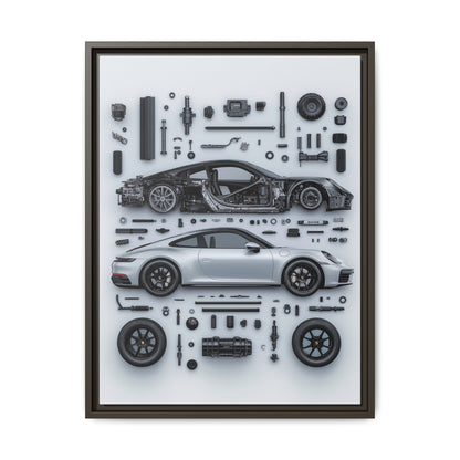 Porsche 911 992 Framed Canvas