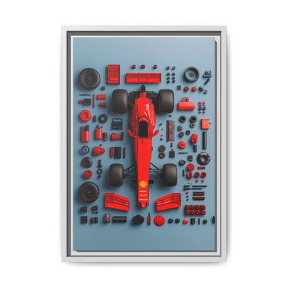 F1 Framed Canvas