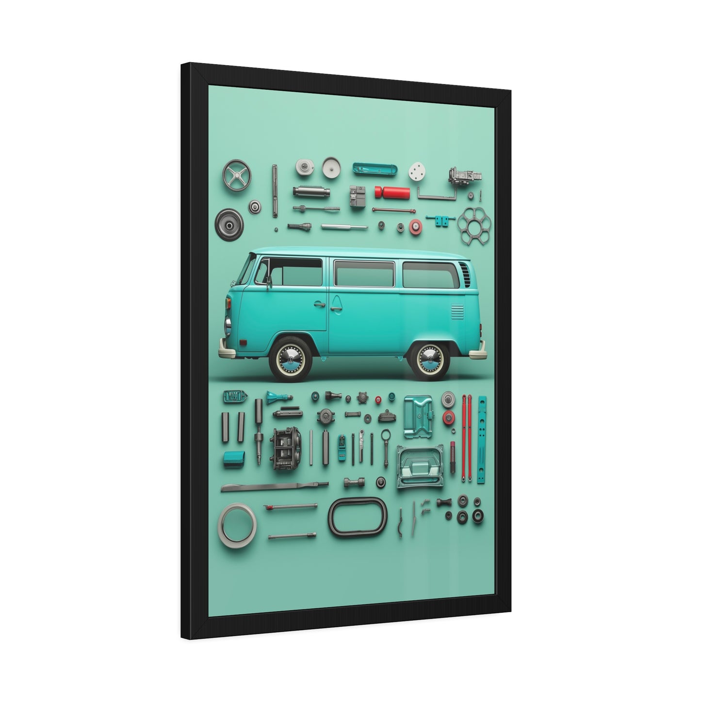 Blue Classic Van Framed Poster US