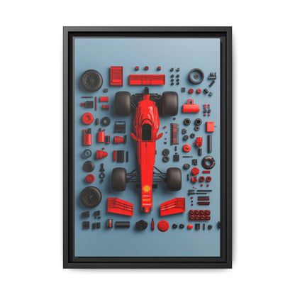F1 Framed Canvas