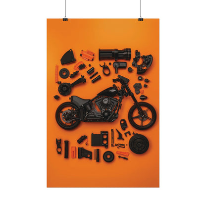 Black Harley Rolled Poster
