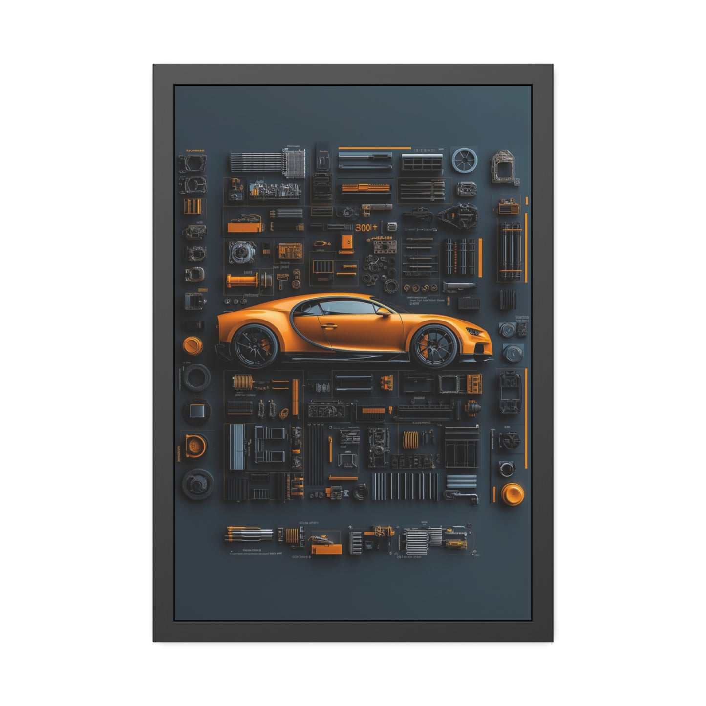 Bugatti Chiron Framed Poster US