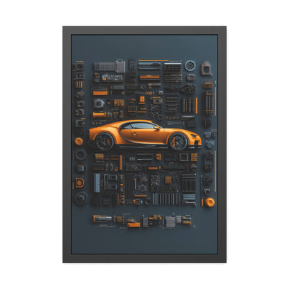 Bugatti Chiron Framed Poster US