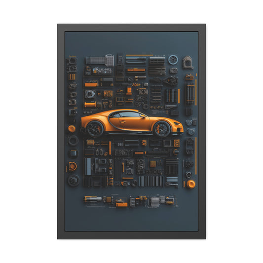 Bugatti Chiron Framed Poster US