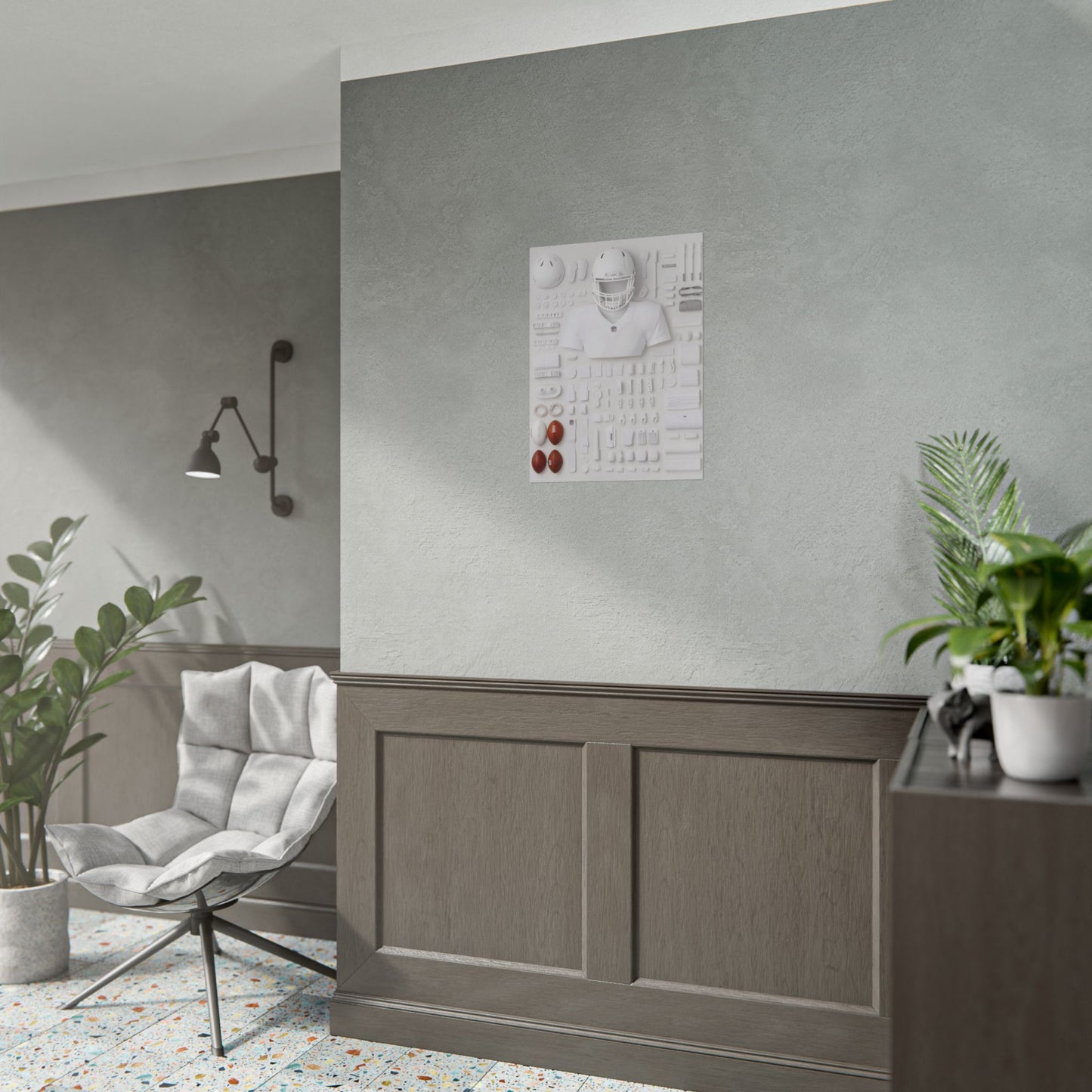 American Football Equipment Rolled Poster