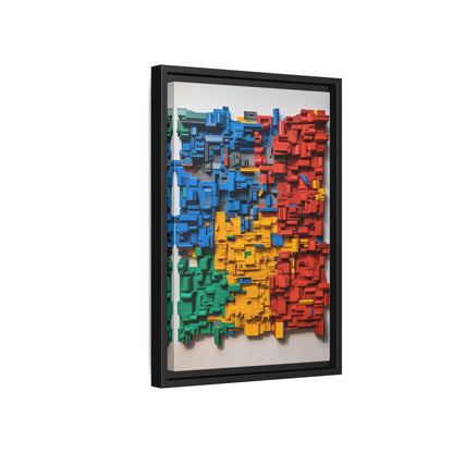 LEGO Blocks Framed Canvas