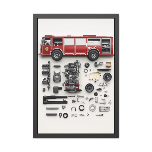 Fire Engine Framed Poster US