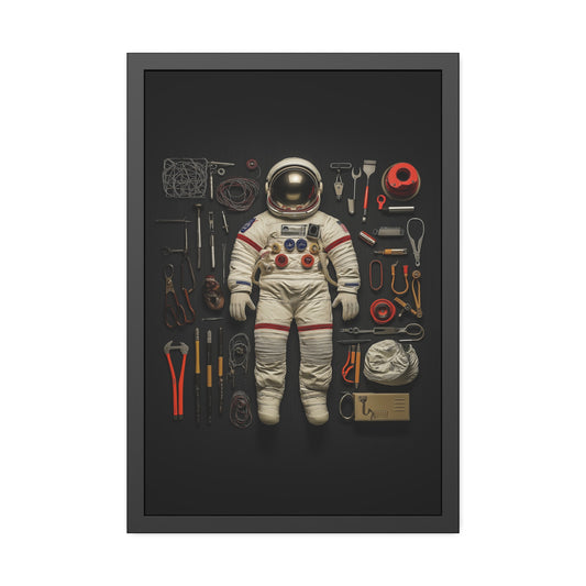 Astronaut Tools Framed Poster