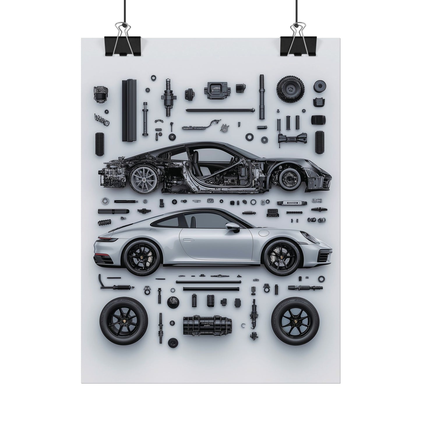 Porsche 911 992 Rolled Poster