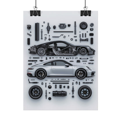 Porsche 911 992 Rolled Poster