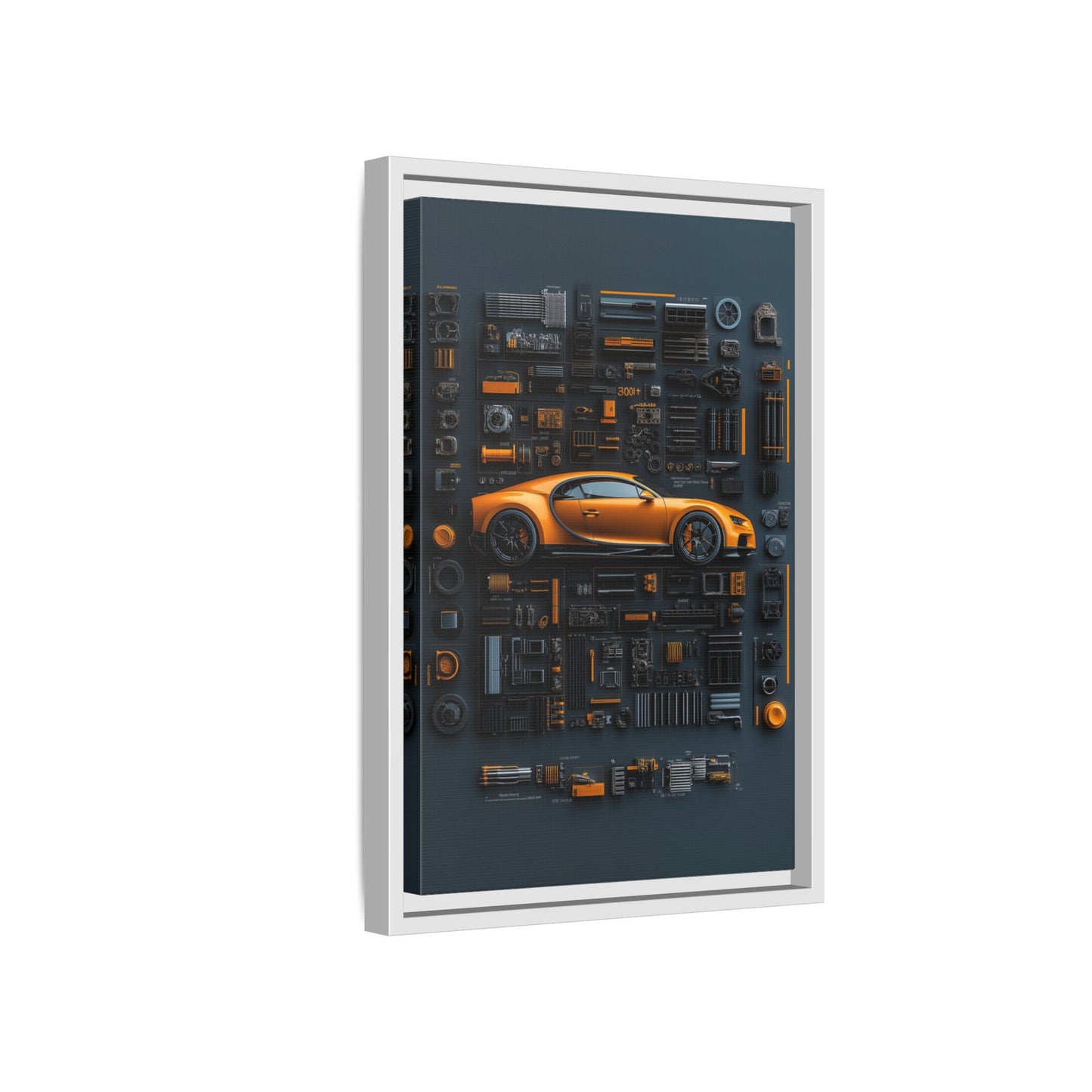 Bugatti Chiron Framed Canvas