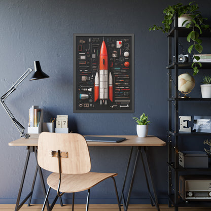 Classic Rocket Framed Poster US