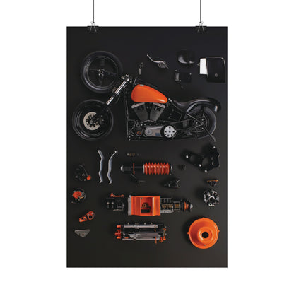 Orange Harley Rolled Poster