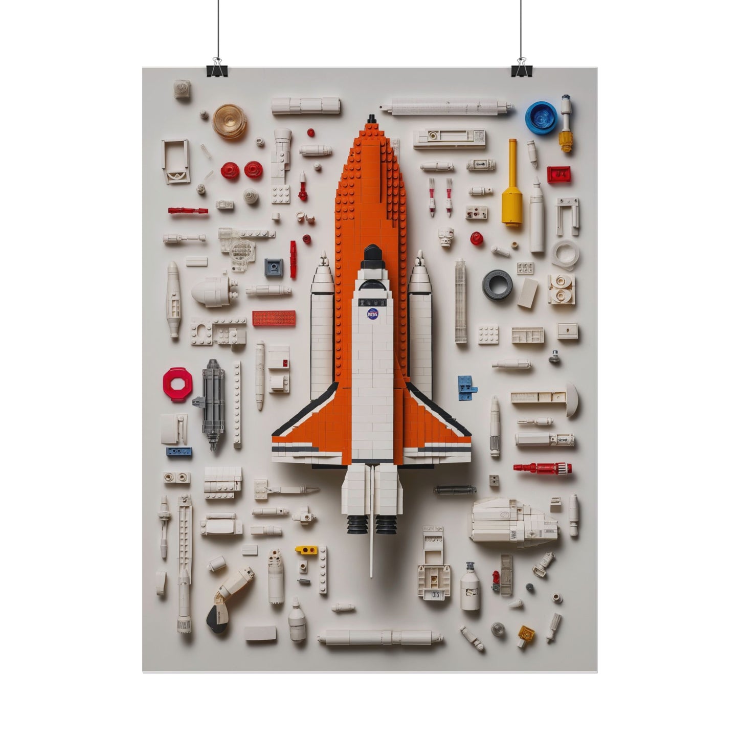 Space Shuttle LEGO Rolled Poster