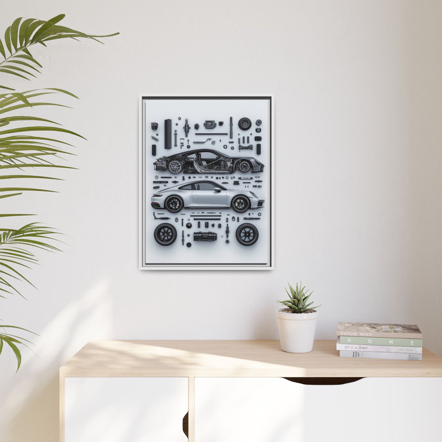 Porsche 911 992 Framed Canvas