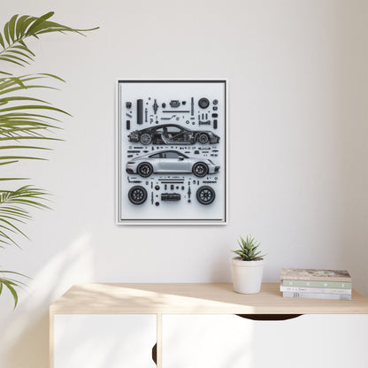 Porsche 911 992 Framed Canvas