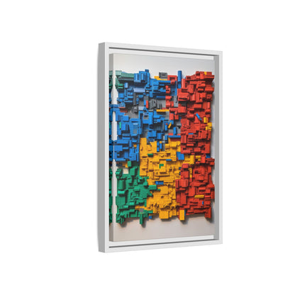 LEGO Blocks Framed Canvas