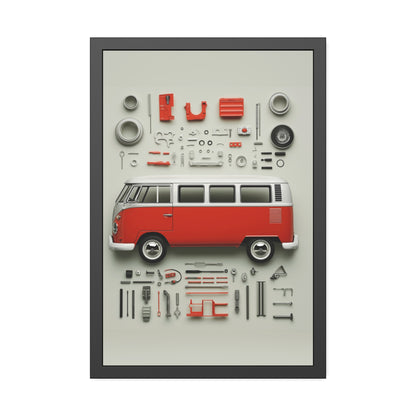 Red Classic Van Framed Poster US