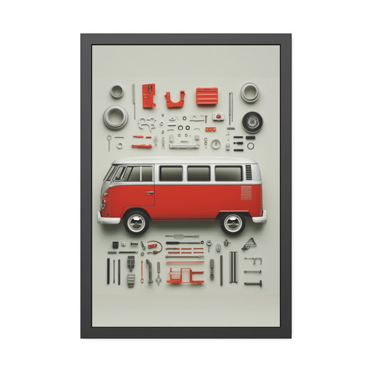 Red Classic Van Framed Poster US