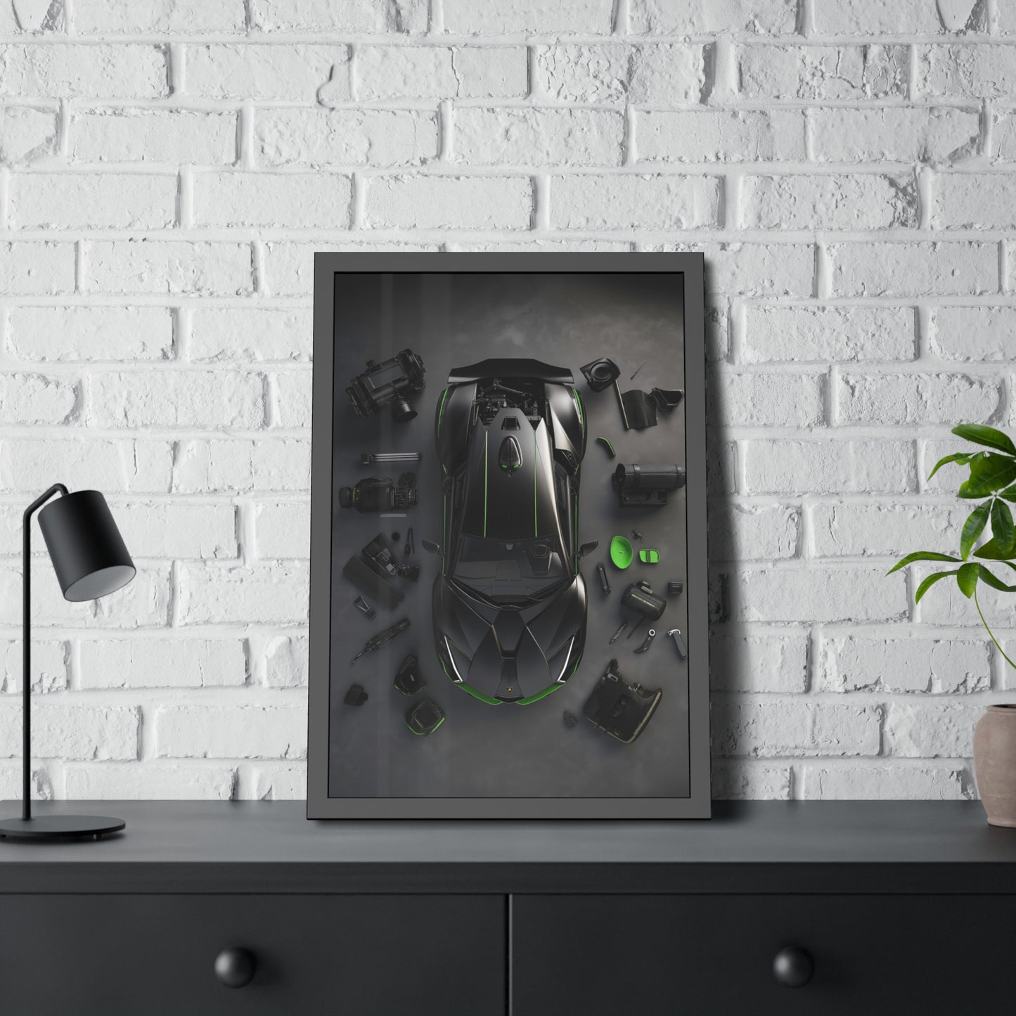 Black Lambo Framed Poster US