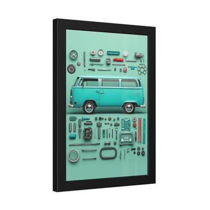 Blue Classic Van Framed Poster US