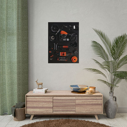 Orange Harley Rolled Poster