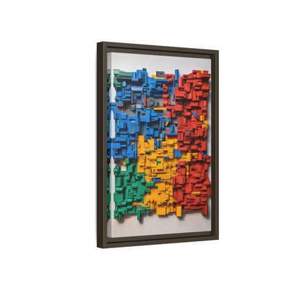 LEGO Blocks Framed Canvas