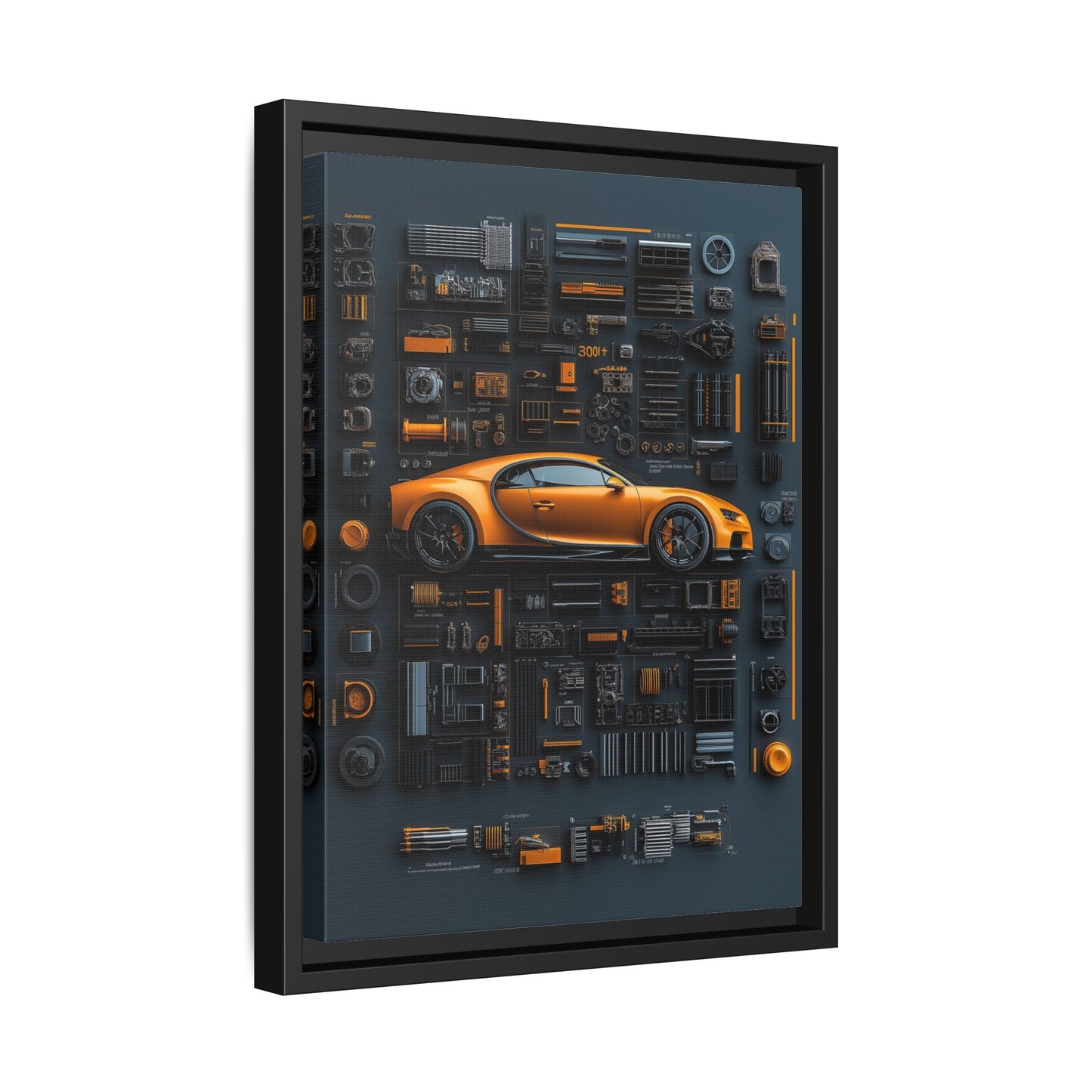 Bugatti Chiron Framed Canvas