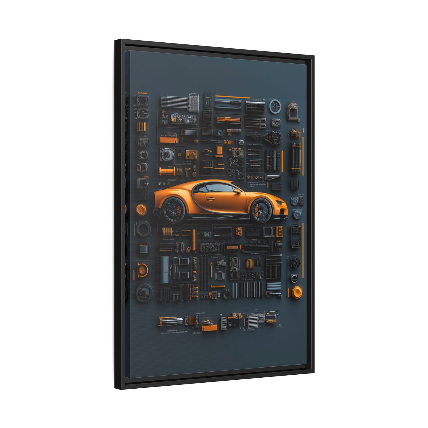 Bugatti Chiron Framed Canvas