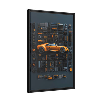 Bugatti Chiron Framed Canvas