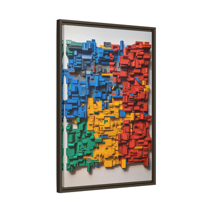 LEGO Blocks Framed Canvas