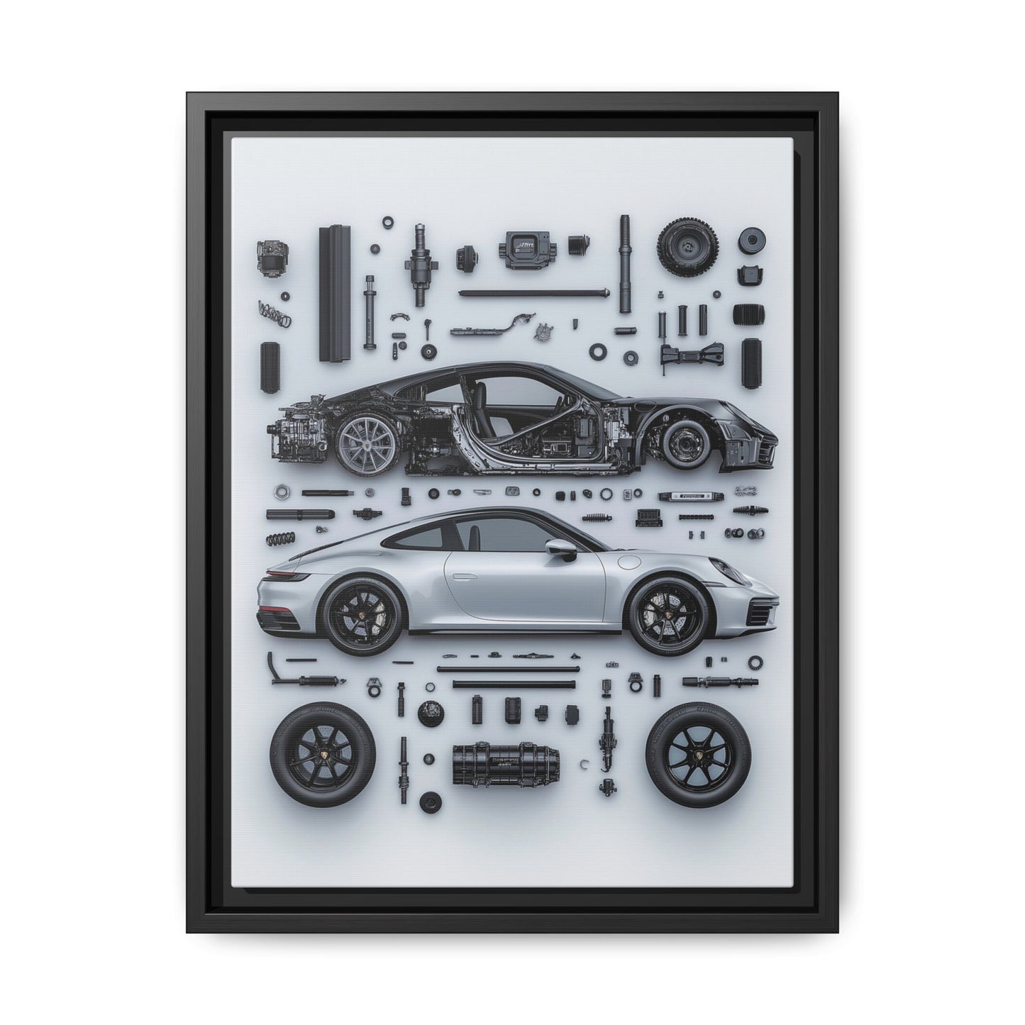 Porsche 911 992 Framed Canvas