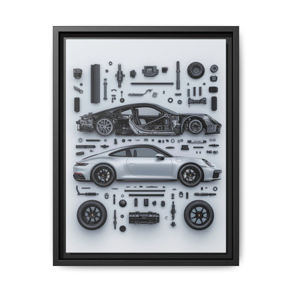 Porsche 911 992 Framed Canvas