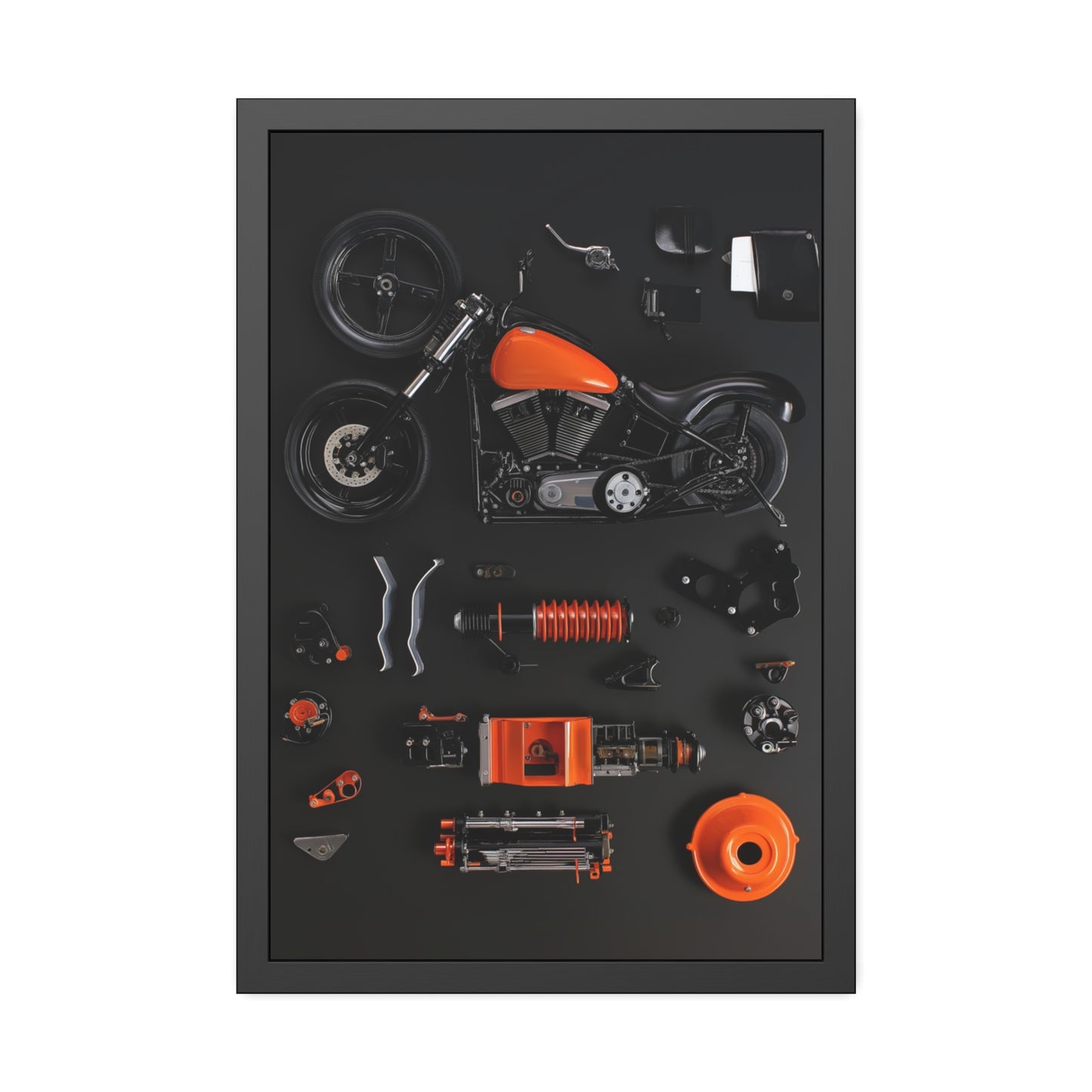 Orange Harley Framed Poster US