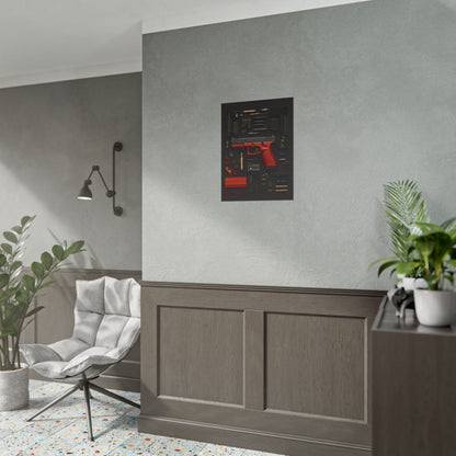 Red GunArt Rolled Poster