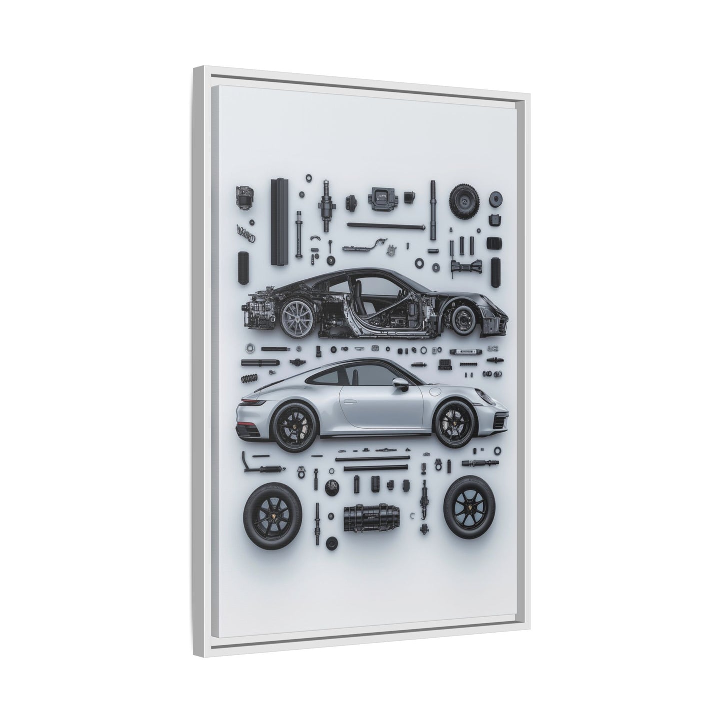 Porsche 911 992 Framed Canvas