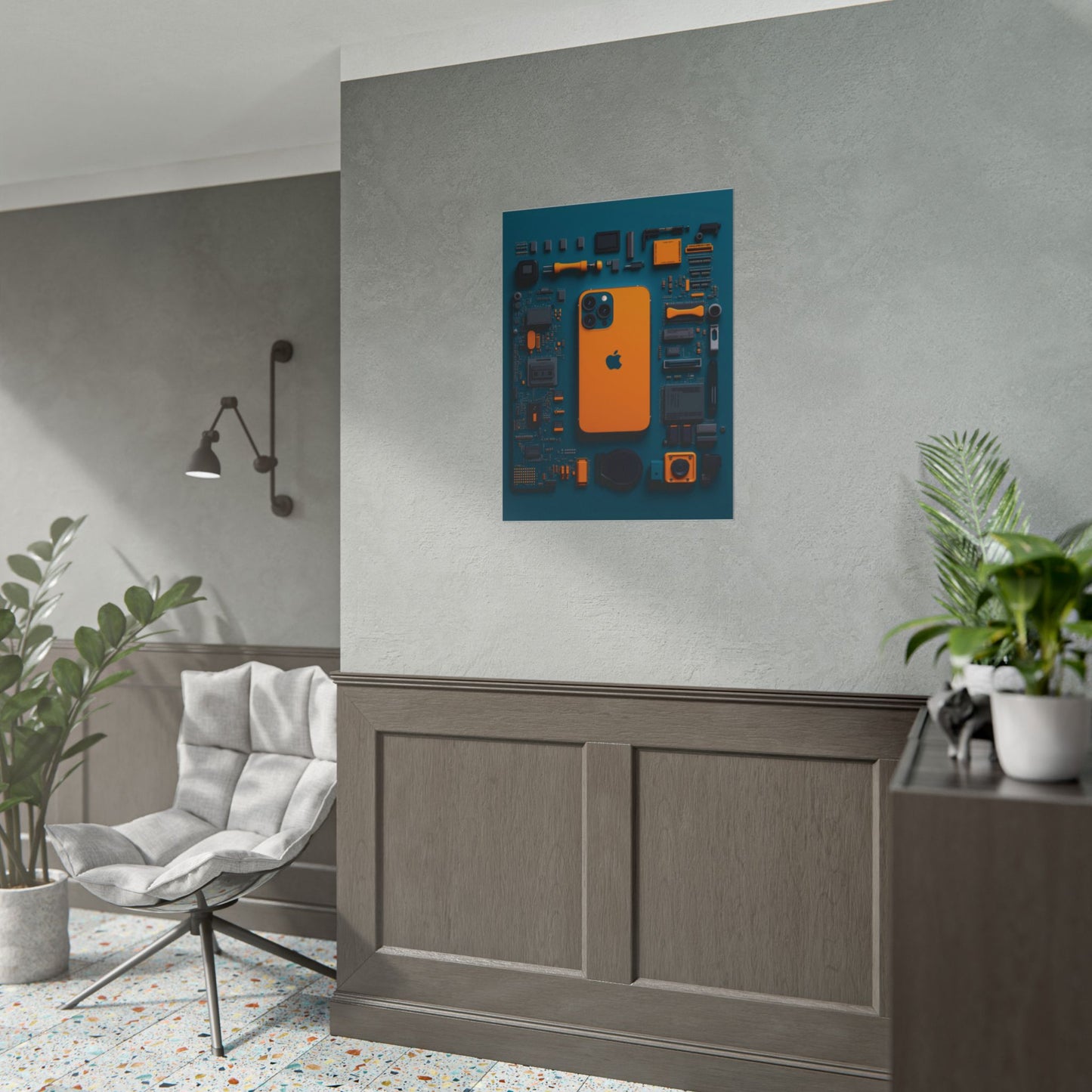 Iphone Orange Rolled Poster