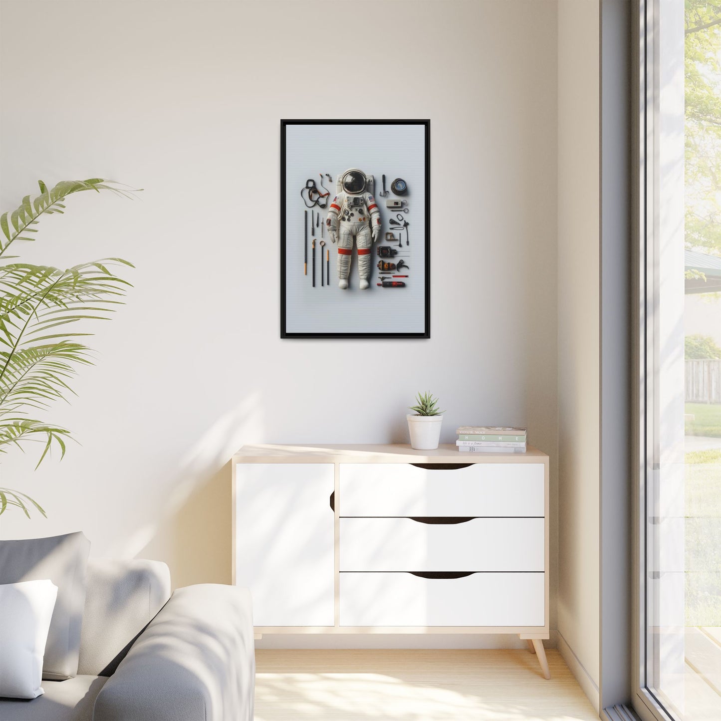 Astronaut Apollo Framed Canvas