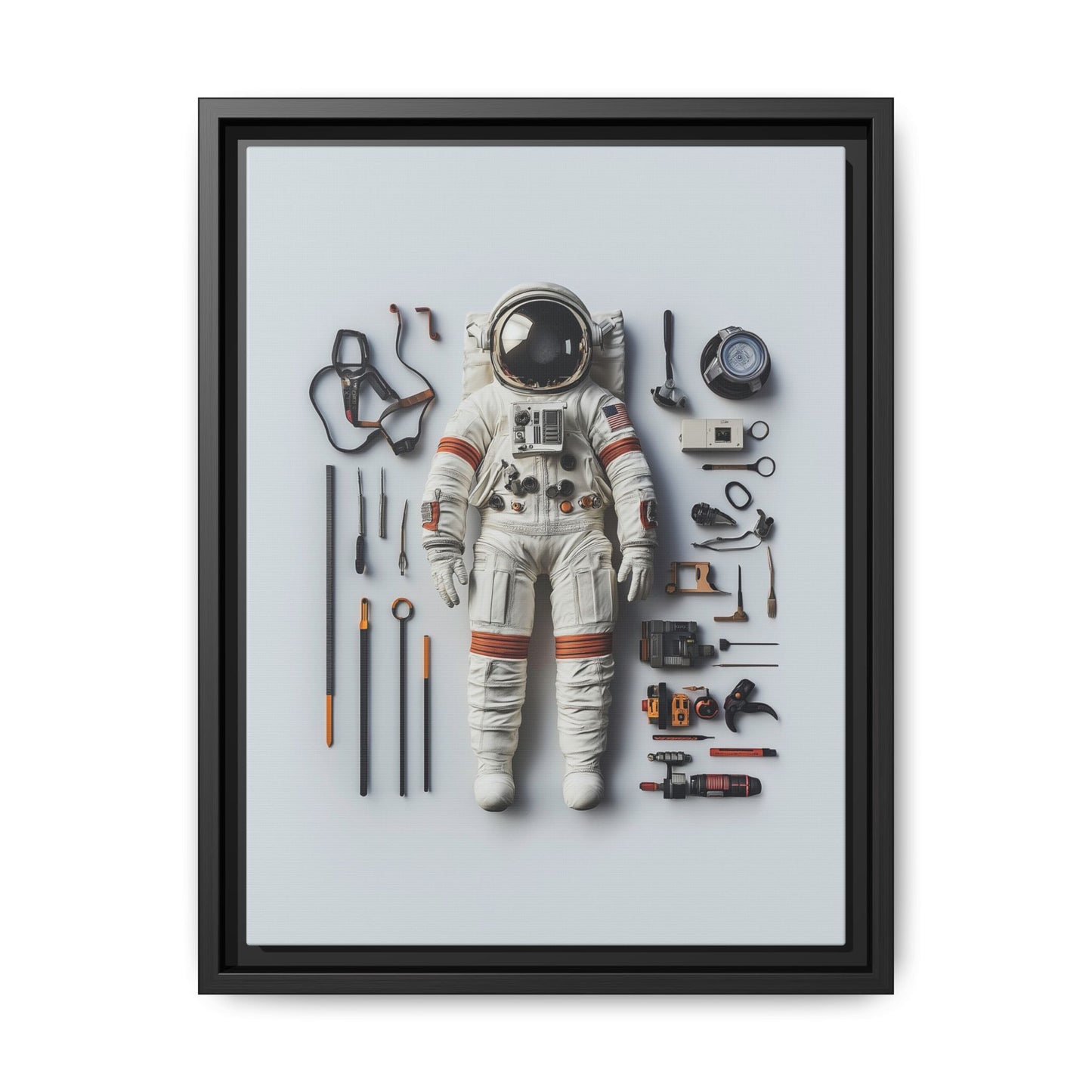 Astronaut Apollo Framed Canvas