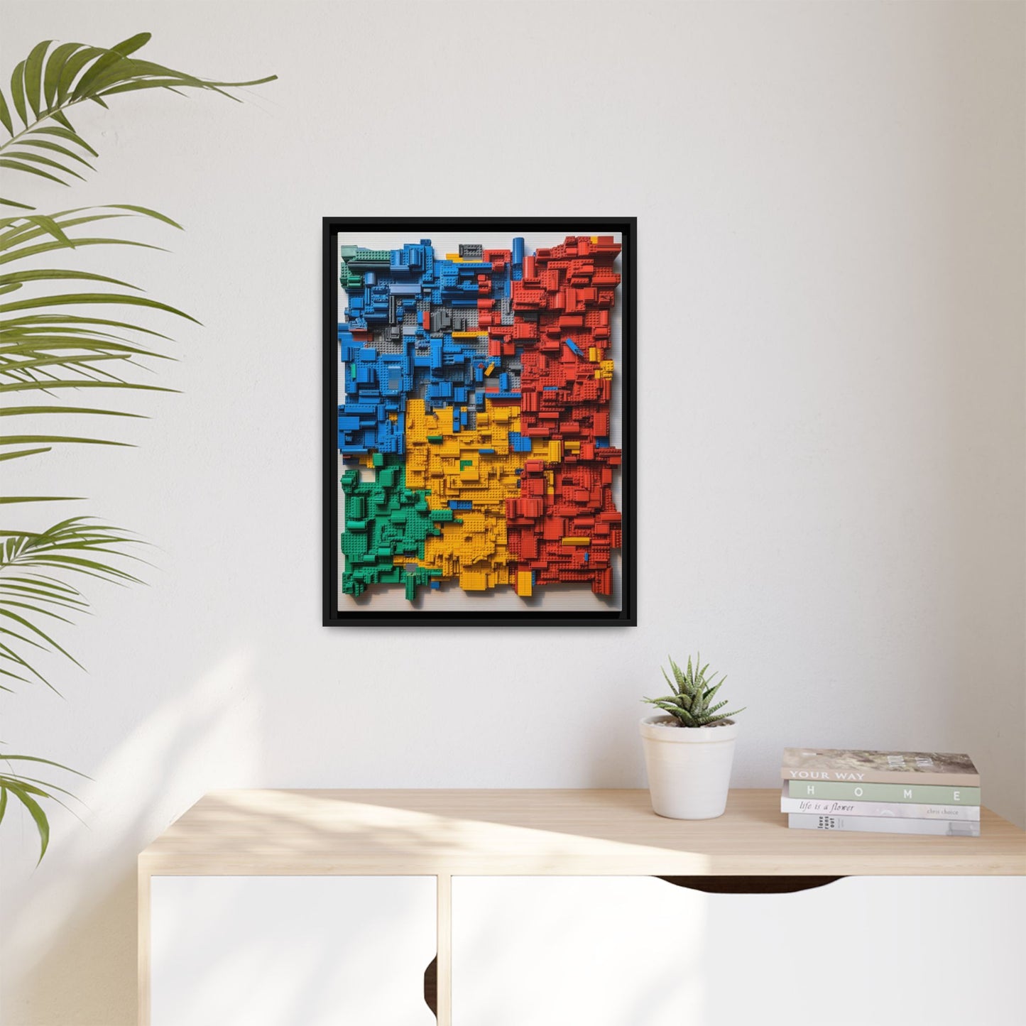 LEGO Blocks Framed Canvas