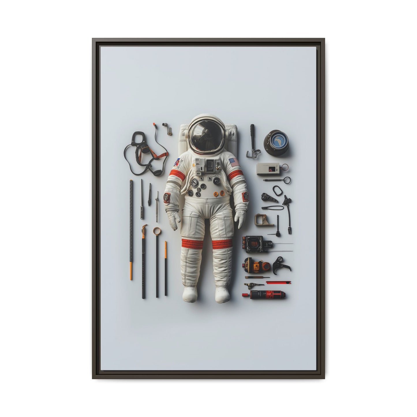 Astronaut Apollo Framed Canvas
