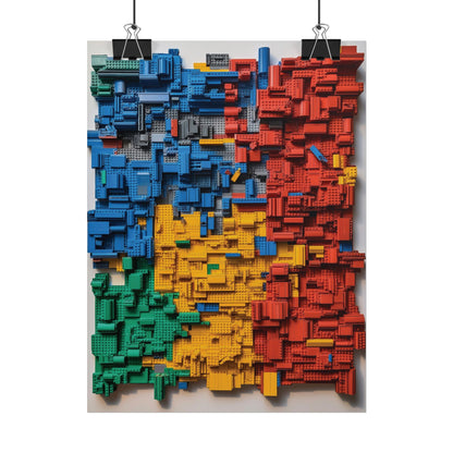 LEGO Blocks Rolled Poster