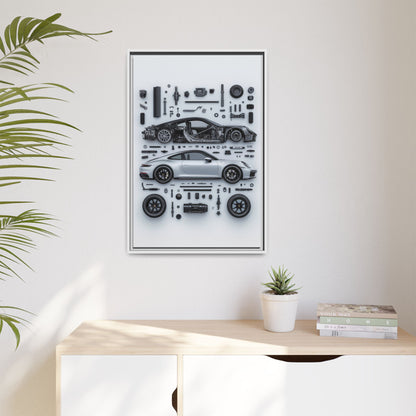 Porsche 911 992 Framed Canvas